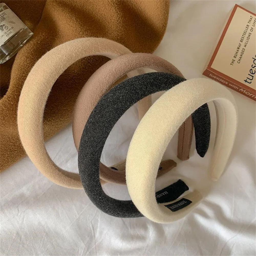

New Solid Wide Hair Bands Hoop for Women Vintage Soft Elastic Headband Fashion Girls Thicken Hairband Headwear Hair Accessories