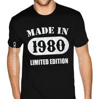 made in 1980 limited edition tees shirts men hip hop fashion crewneck man t shirt summer 2022 1980s vintage tee shirt