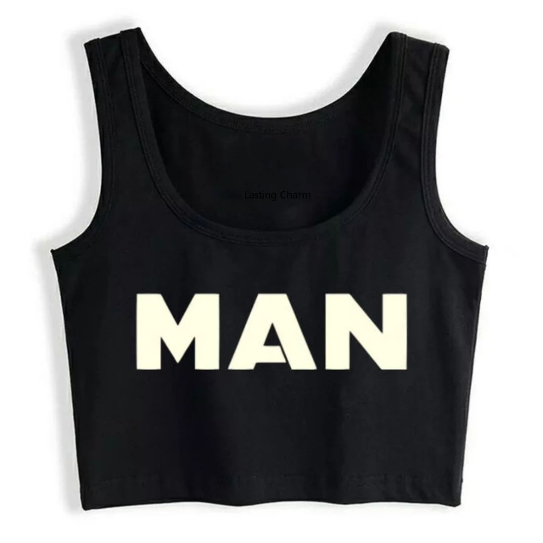 

Durable charm crop top sport trucks cool inscriptions without sleeves tank top