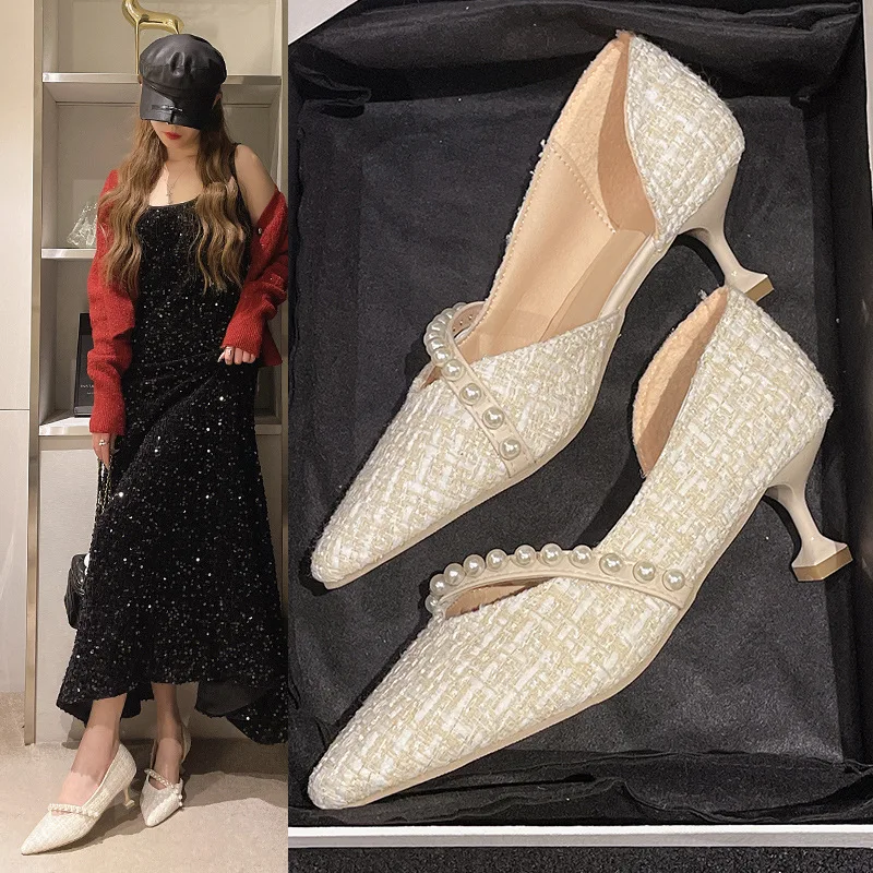 Туфли Темно-синие туфли-лодочки Сандалии Женские милые повседневные туфли на