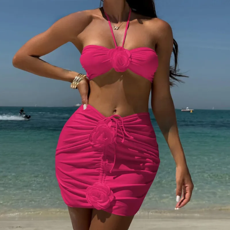 Summer Sexy Bikinis Female Swimsuits Women's Three-Piece Swimwear Beach Swim Wear Bathing Suits Brazilian Bikini Set Pool Bather