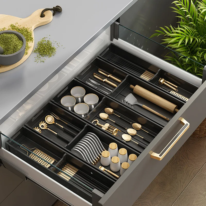

Kitchen Drawer Divider Tableware Storage Box Home Cabinet Built-in Tableware Cutlery Rack Kitchen Utensils Storage Organizer