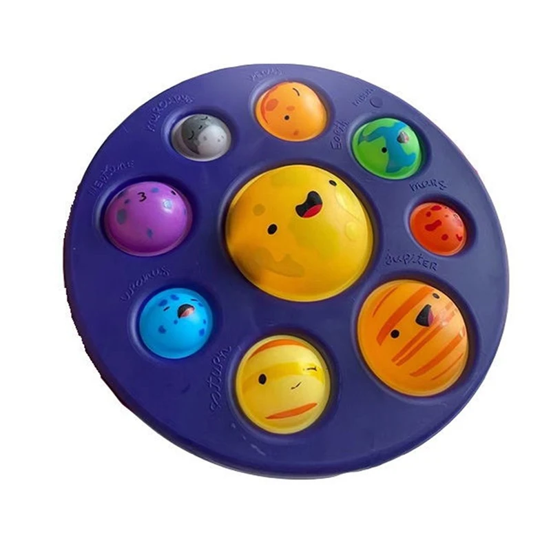 

Planetary Finger Pressing Bubble Eight Planets Eight Oceans Solar System Squeeze Soft Fidget Children Adult Decompression Toys