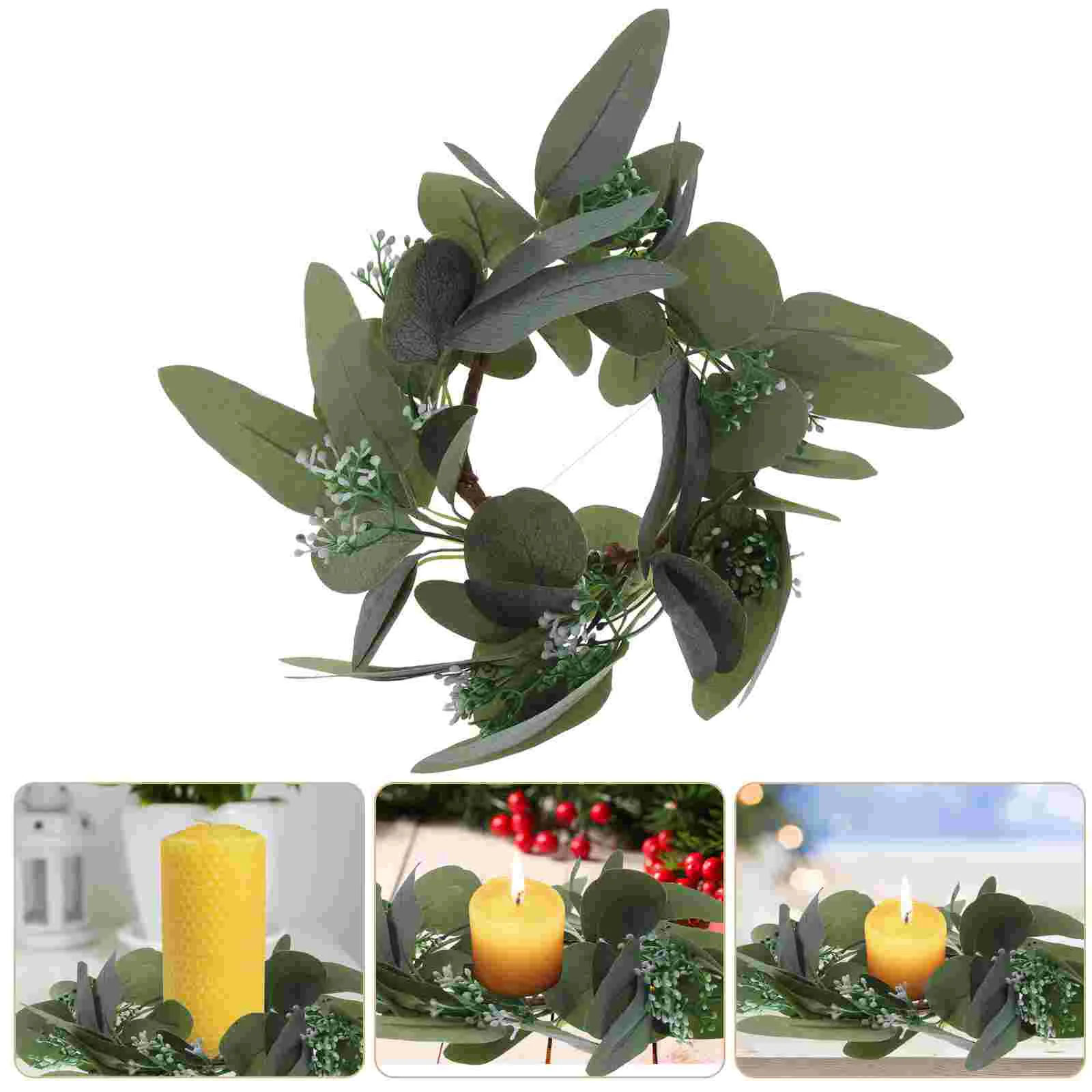 

Wedding Decorations Ceremony Eucalyptus Wreath Dining Table 30X30X4CM Silk Cloth