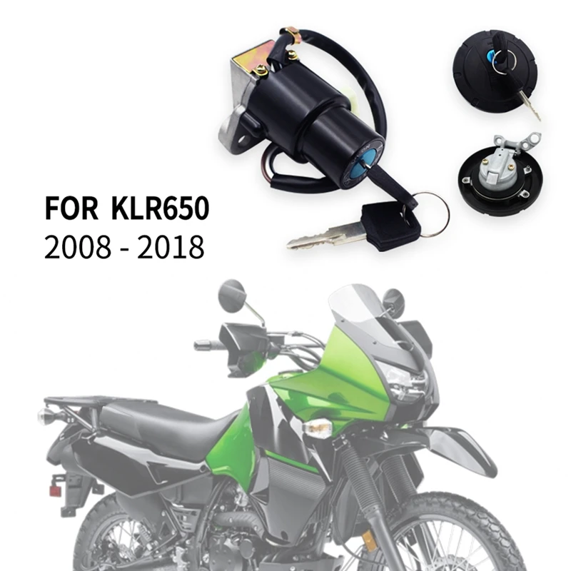 Замок зажигания мотоцикла замок газового топлива Tunk с набором ключей для Kawasaki