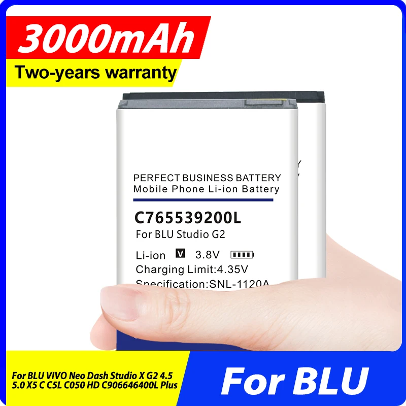 Аккумулятор C775004180L C665445180T C806045280L для BLU VIVO Neo Dash Studio X G2 4,5 5,0 X5 C C5L C050 HD C906646400L Plus