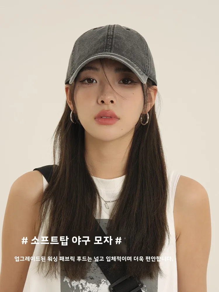 Бейсболка женская новинка 2024 американская винтажная с большой окружностью