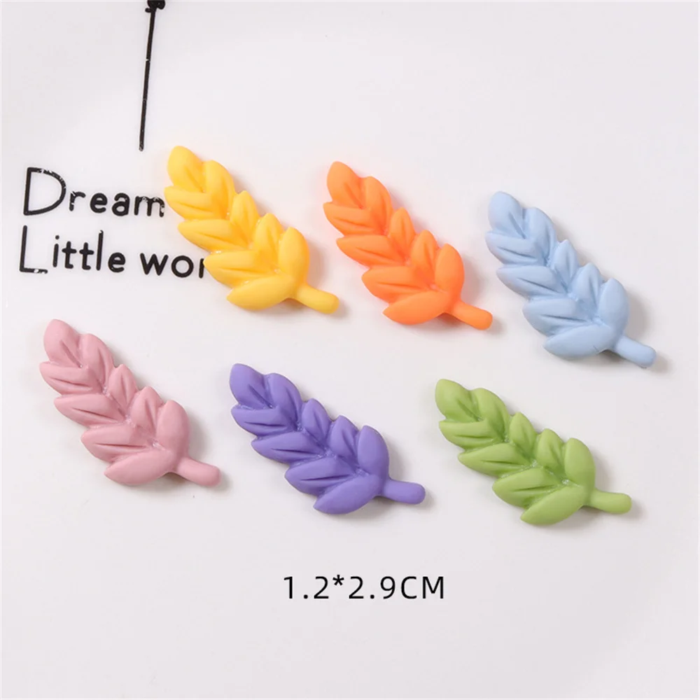 

20 шт. Симпатичные листья пшеничные уши из смолы украшения с плоской задней стороной украшение для скрапбукинга оболочка для телефона Аксес...