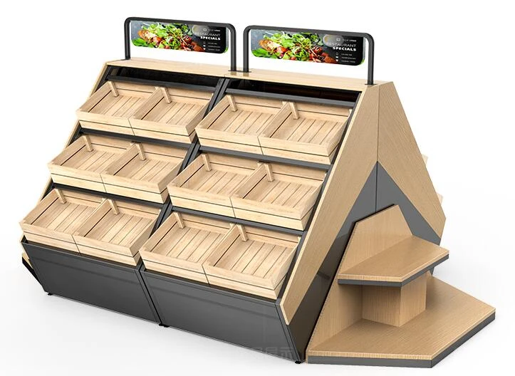 Демонстрационная стойка для фруктов и овощей супермаркет свежих магазин gangmu