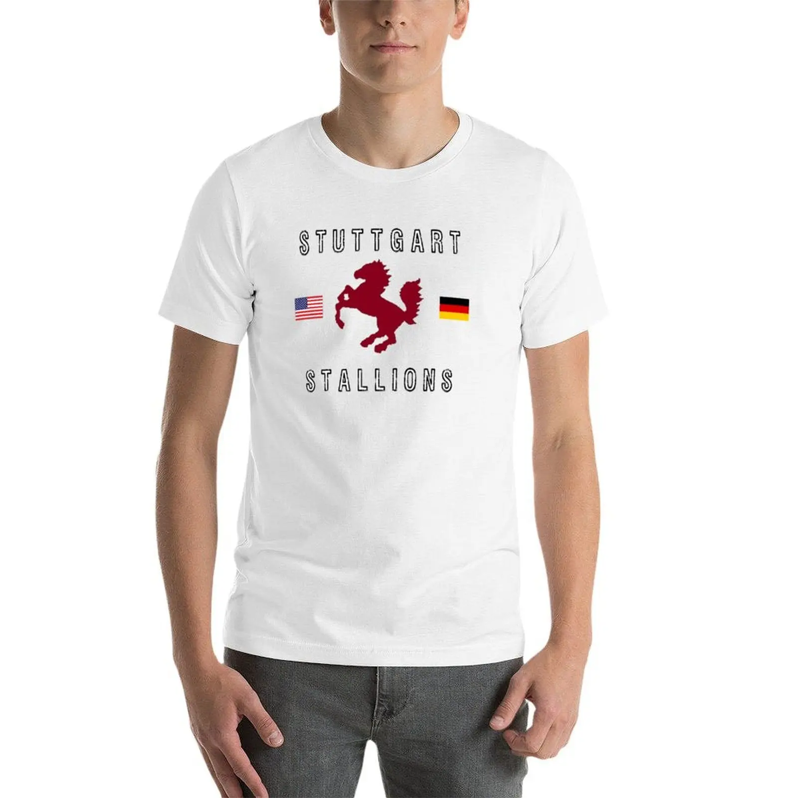 Фото Футболка с дизайном Red Horse Design от Stuttgart Stallions, летняя повседневная футболка больших размеров №3
