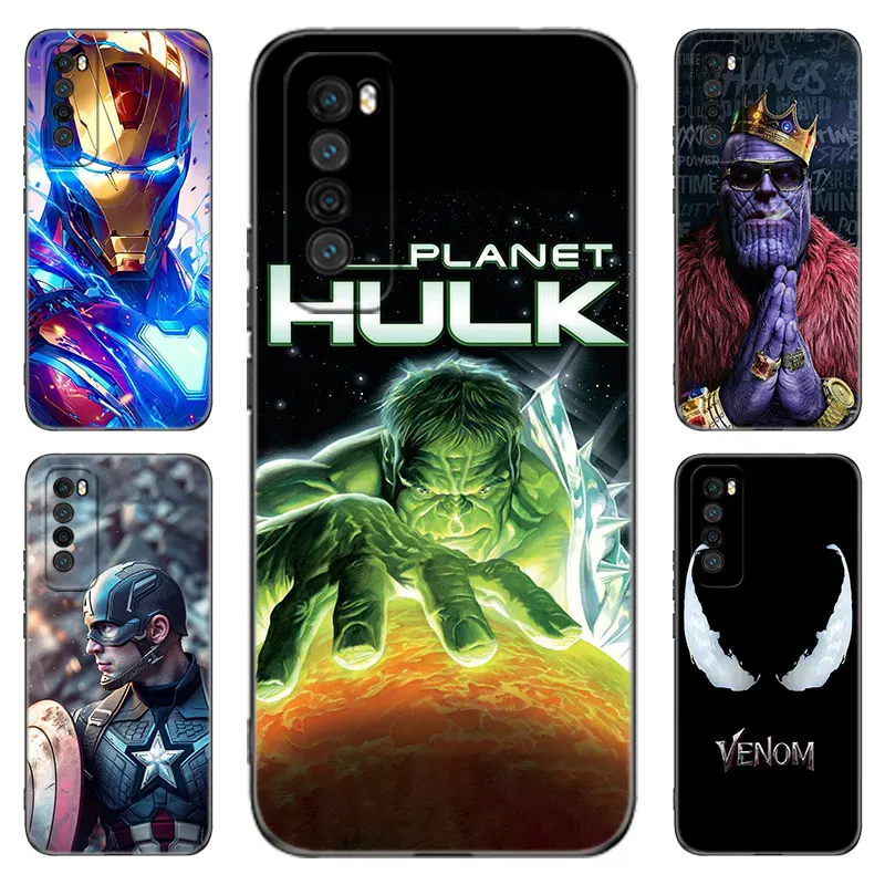 Чехол для телефона Avengers Marvel Spiderman Ironman Huawei Nova 5 7 10 Pro 6 9 SE Y70 Plus 4 5i 7i 8i Honor Y5P Y6P Y6S Y7A Y7P Y8P