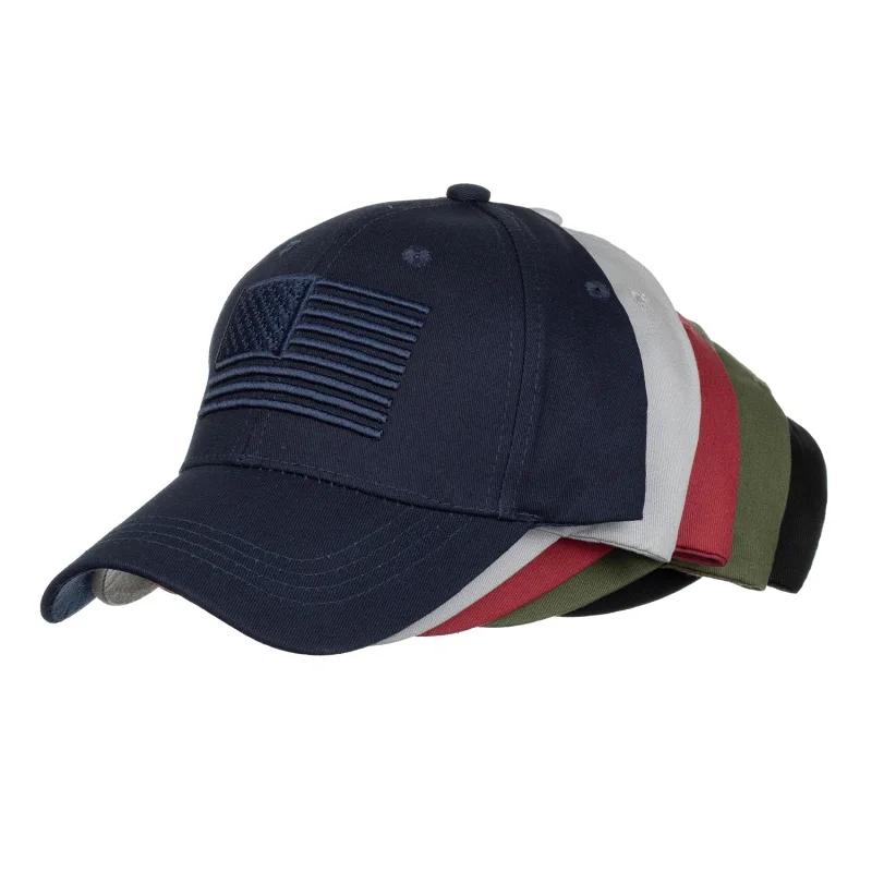 

Outdoor American Flag Men Baseball Cap Women Cotton Button Hat Breathable Embroidered Hip Hop Sports Hat