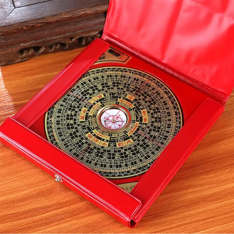 

Feng Shui Compass High Precision Luopan Ruler Yang Ba Gua Alloy Luo Pan Retro Portable Luogeng Supplies Home Prosperity Compass
