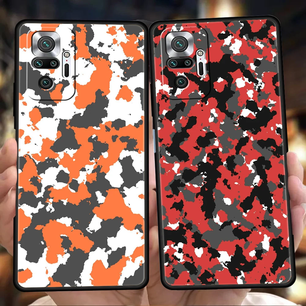 

Camouflage Camo Phone Case For Redmi 10c K50 Note 10 11 11T Pro 9 9s 8 8T 7 K40 Gaming 9A 9C 8A Pro Plus 5G Silicone Shell Coque
