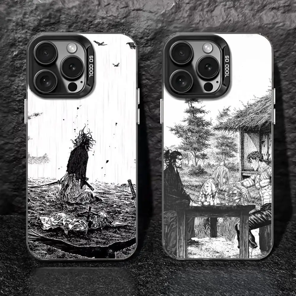 Фото Чехол для телефона Vagabond Miyamoto Musashi, серебристый корпус для iPhone 18 17 16 15 14 13 12 11 Pro Max Plus №1
