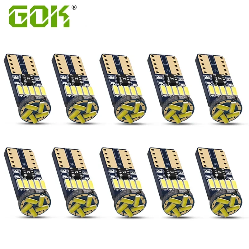 

Набор Из 10 Светодиодных Ламп T10 W5W Canbus 194 LED 4014 SMD 15-LED Белого Цвета Для Салона Автомобиля, Без Ошибок