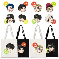 kpop stray kids oddinary cartoon cute smiley supporting handbag exquisite canvas bag ins fashion womens bag gift fan collection