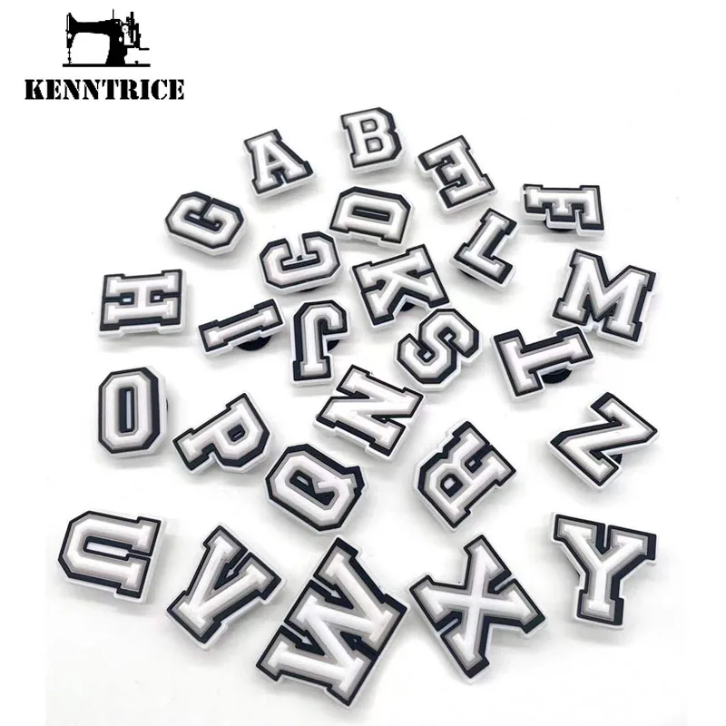 

Women Shoes Decorations Silicone Alphabet PVC Soft Garden Slippers Accessories Sandals Backpacks Pin For Croc Charms Ornaments