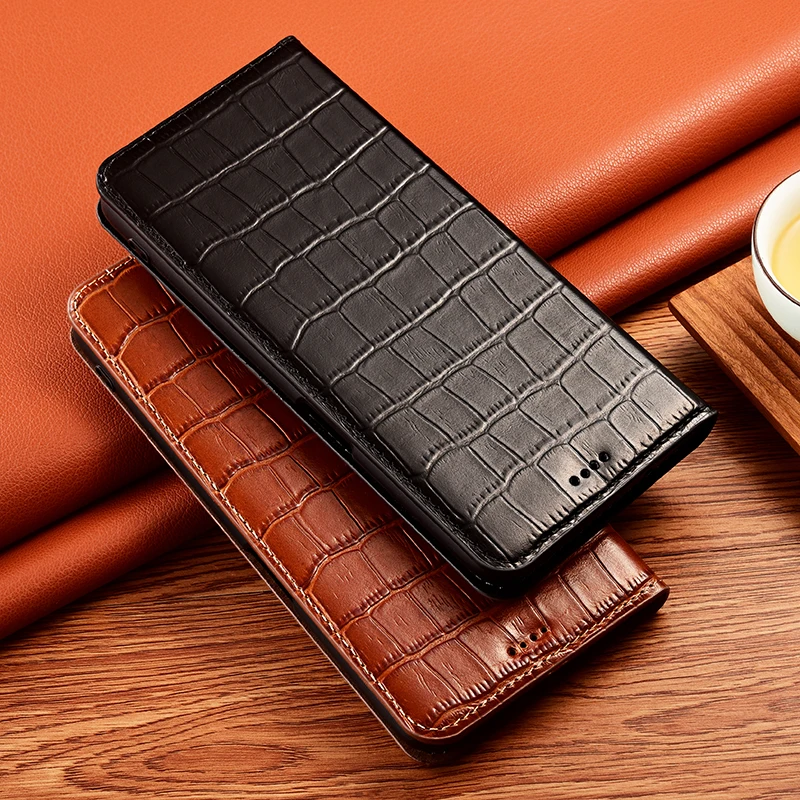 

Bamboo Pattern Genuine Leather Case for OPPO Realme 3 5 6 7 8 9 3i 5i 5s 6i 7i 8i 9i Pro Plus Magnetic Flip Cover Phone Case