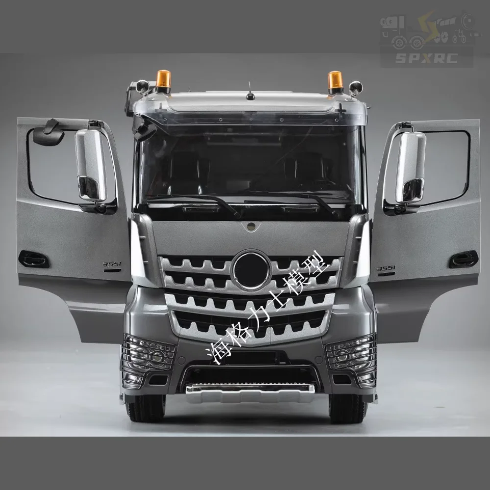 Трехосевой низкий верхний трактор серии 1/14 с открытыми дверями для грузовика