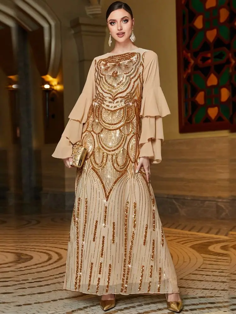 

Eid Mubarak Ramadan Party Dresses Abaya Dubai Turkey Islam Muslim Fashion Dress Kaftan Robe Femme Musulmane For Women Caftan