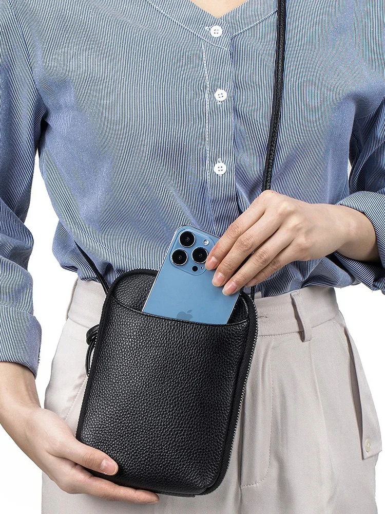 Женская сумка Zency из мягкой натуральной кожи маленькая сумочка для телефона