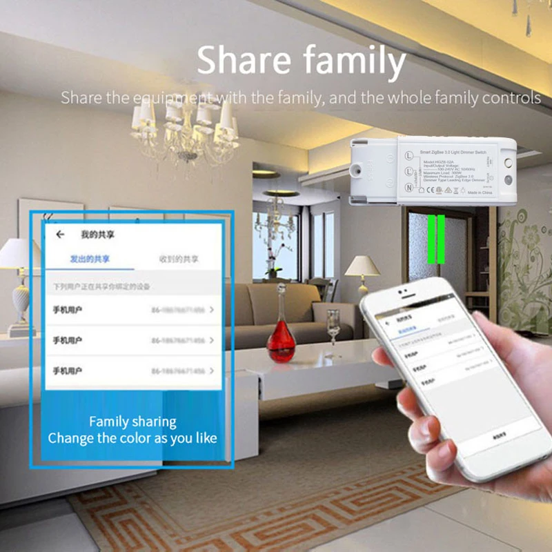 

Огнестойкий переключатель Zigbee 3,0, Высококачественная защита от короткого замыкания, контроллер Zigbee, прочный и износостойкий 300 Вт