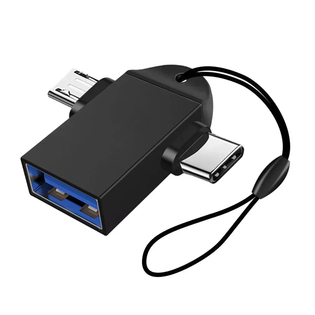 

2023New OTG Converter 2-in-1 USB 3.0 To Micro USB And Type-C Adapter USB 3.0 Female To Micro USB Male And USB C Male Connector