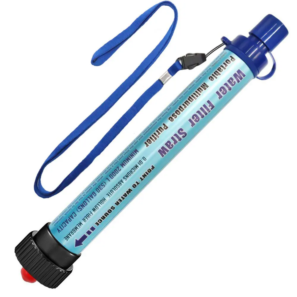 

Outdoor Water Filter Straw 2,000 Liters Survival Water Filtration Purifier System Portable Camping Emergency Safe Pure Drinking