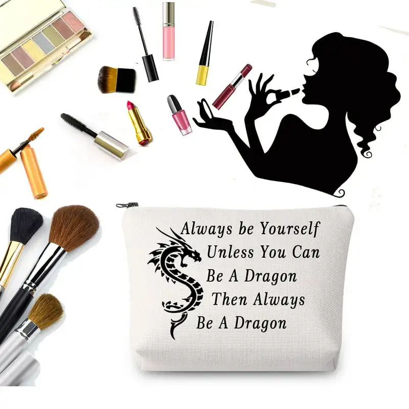 Adorable Dragon Lovers Always Travel Makeup Bag - Perfect Gift for Dragon and Animal Lovers Unless You Can Be A Dragon!