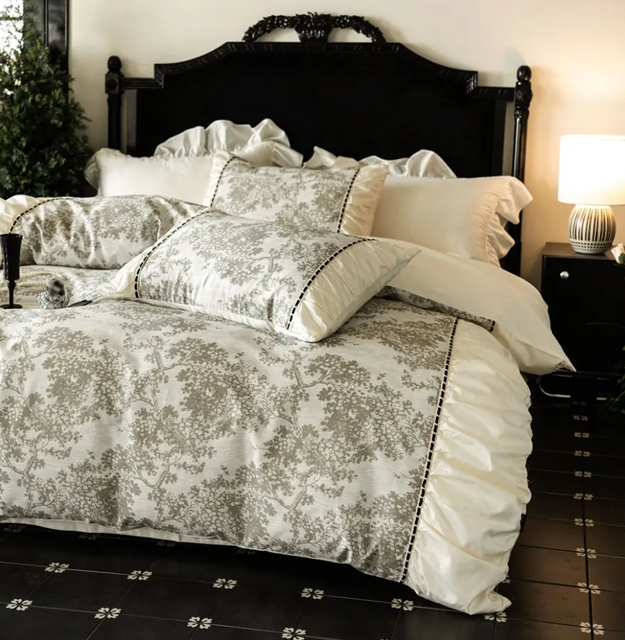 Элегантный сказочный пейзаж лесная древесина черный зеленый комплект