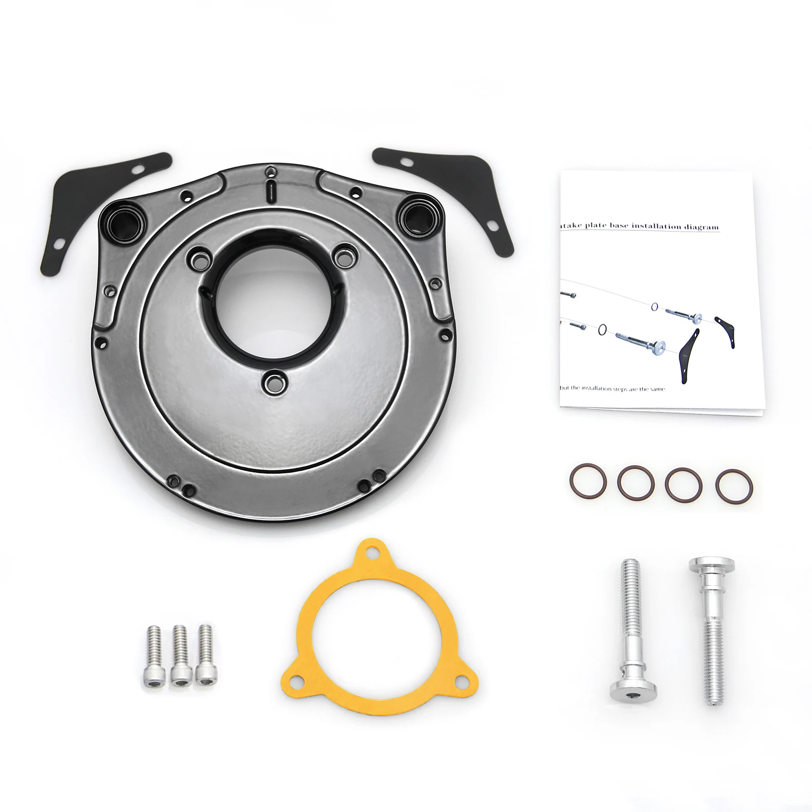 Chromed/black Gray CNC cut air cleaner AIR intake filter breather Fit For 08-16 FLHTC Electra Glide Classic