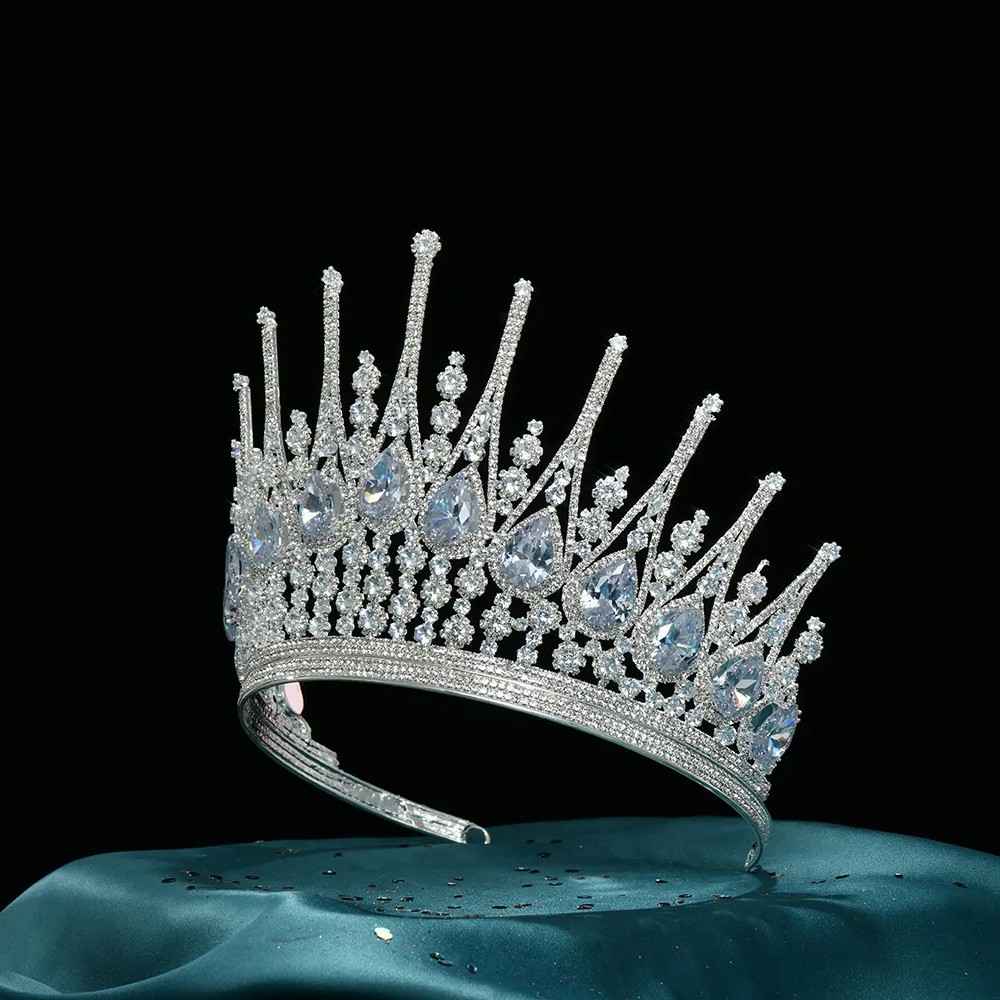 Levery Zircon Wedding Big Tiaras Crowns