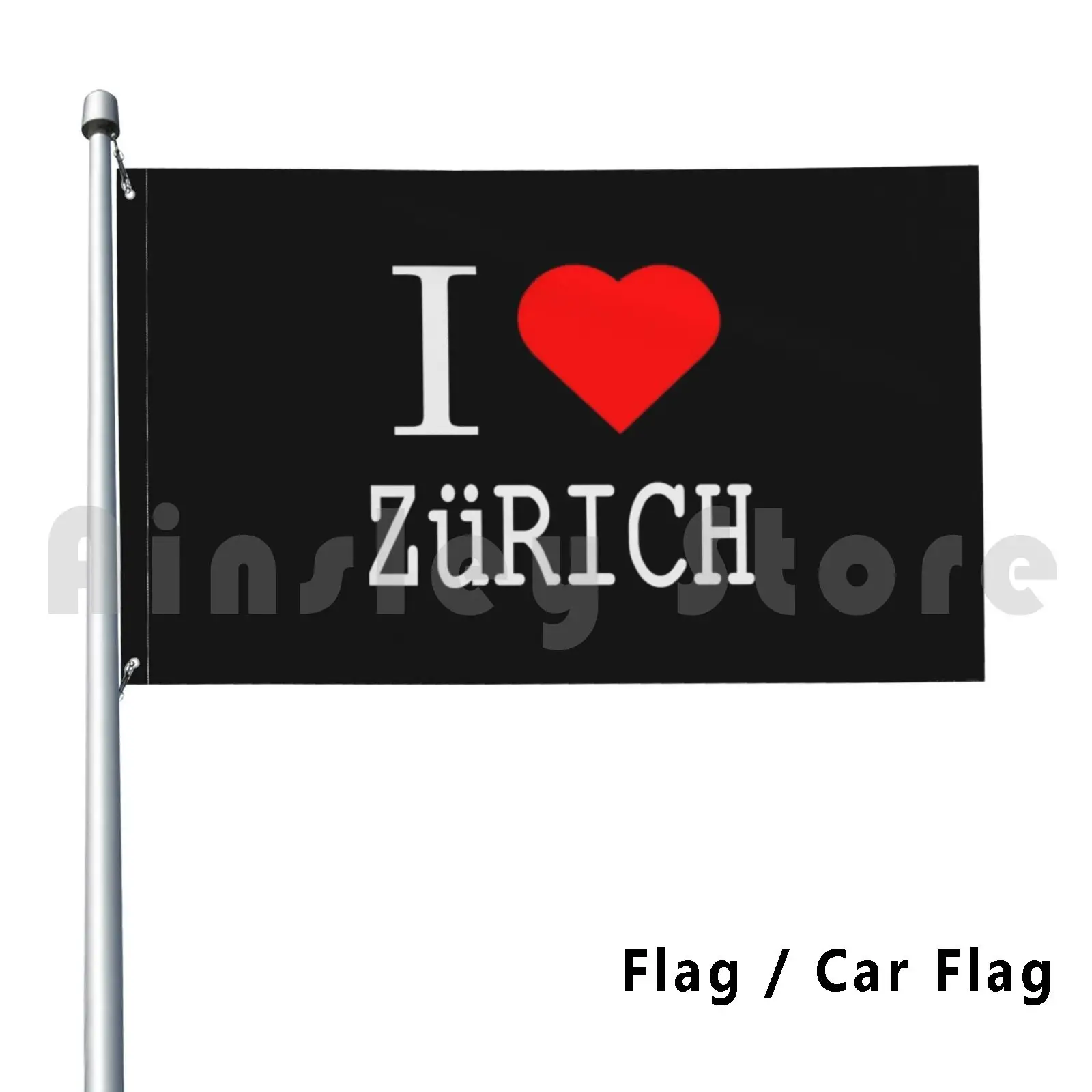 I Love Zurich Outdoor Decor Flag Car Flag Zurich Switzerland Bern Geneva Sweet Europe Flag Basel Svizzera