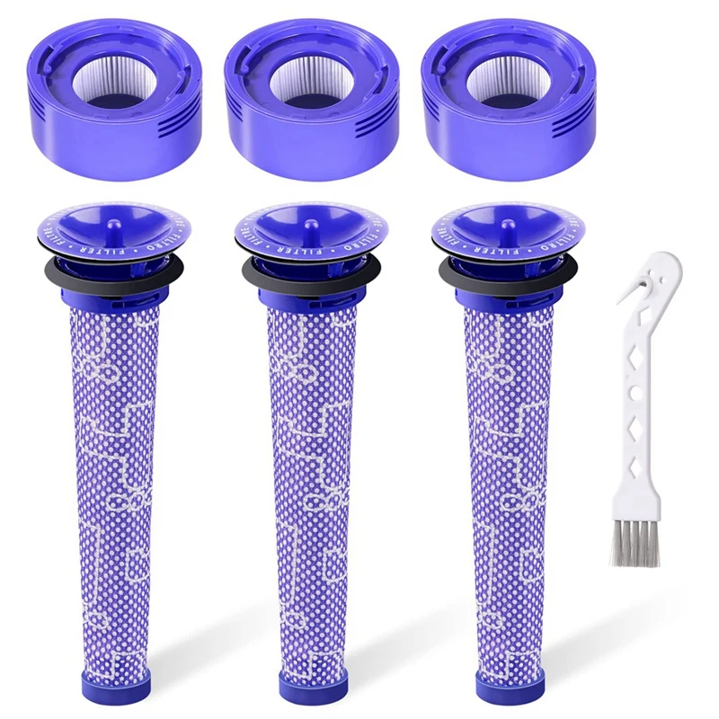 

6PCS Replacement For Dyson V7 V8 3 Pre Filter Replacement & 3 Post Filter Replacement