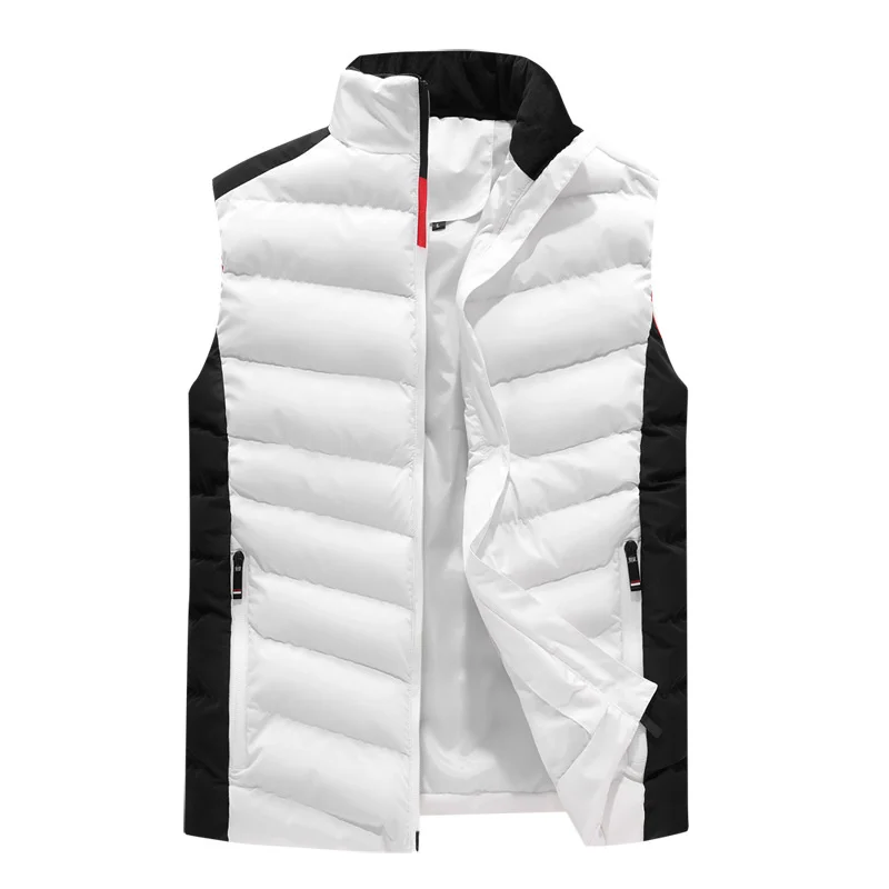 

Vest White Jacket Men Slim Fit Stand Collar Sleeveless Puffer Jackets Spring Autumn Casual Waistcoat Men Warm Coat 2023 Trends