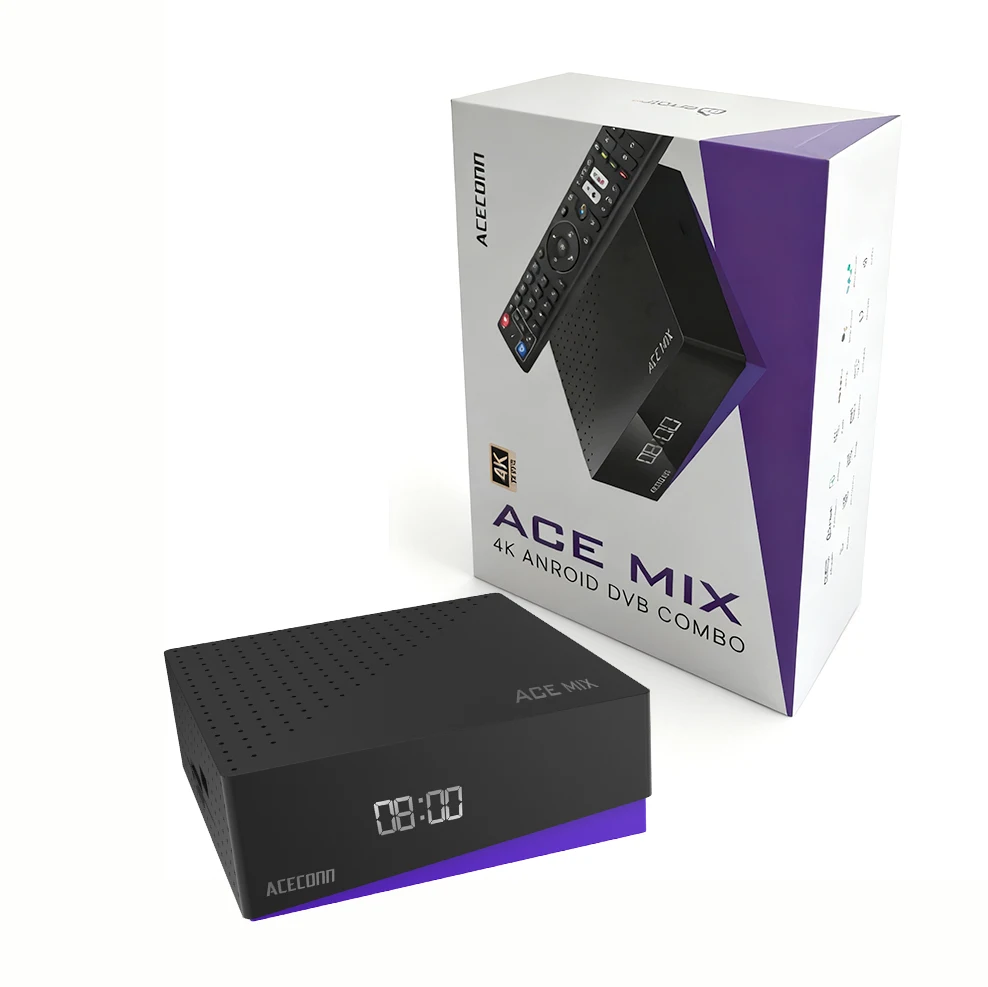 Фото Android 9.0 DVB-S2/T2/C ACECONN TVonair Легко добавить IPTV Abonment Box Спутниковый ресивер 2 ГБ 32 ГБ Двухдиапазонный Wi-Fi жесткое декодирование №4