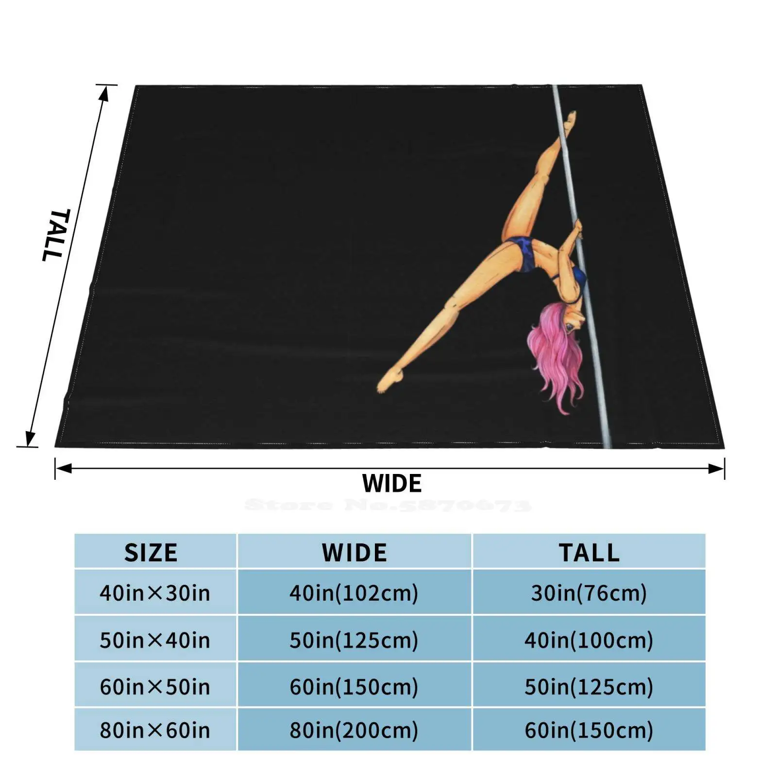 Polephabet : A Creative Design Light Thin Soft Flannel Blanket Copic Marker Pole Dancing Dancer Sport People Woman Female