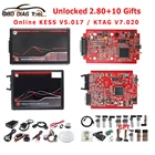 Бесплатная онлайн 2,80 EU Red Kess V5.017 Ktag V7.020 OBD2 ECU чип Тюнинг инструмент Kess 5,017 K-tag 7,020 BDM Рамка