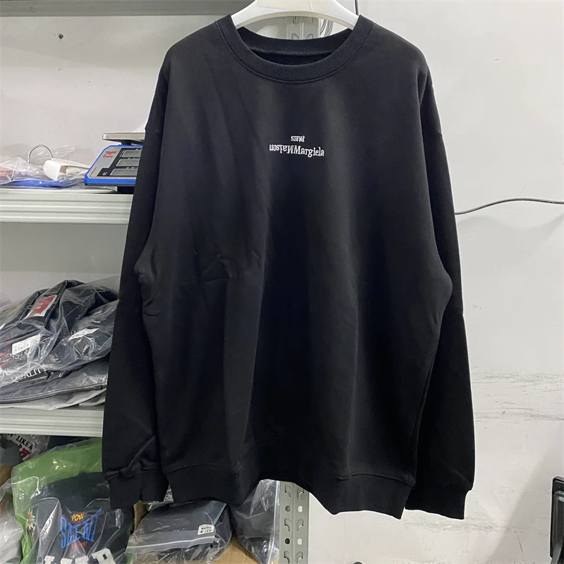 

MM6 Maison Margiela Embroidery Reverse Logo Sweatshirts Men Women Streetwear Casual Four Stitching Tag Oversize Haikyuu Hoodies