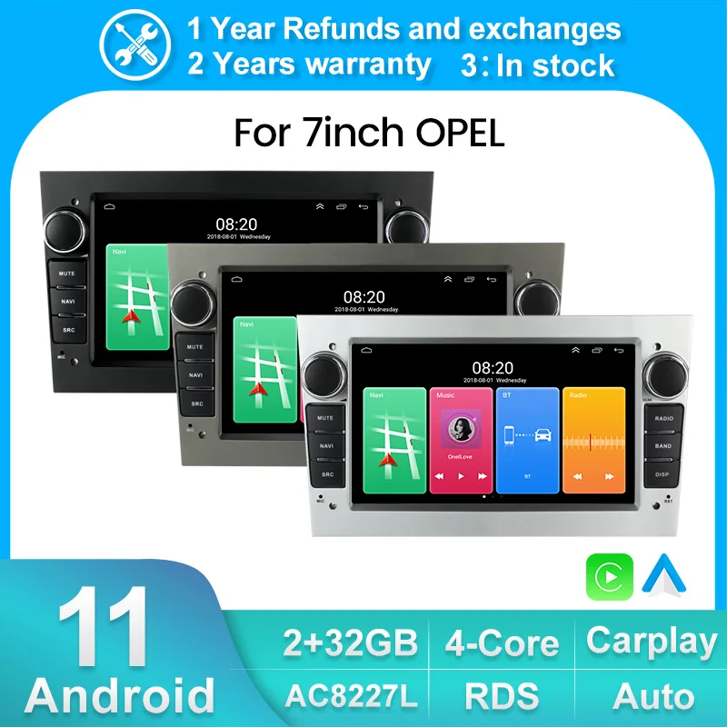 

2G 32G Android 11 2 Din Car GPS Navigation Player for Opel Vauxhall Astra H G J Vectra Antara Zafira Corsa Vivaro Meriva No DVD