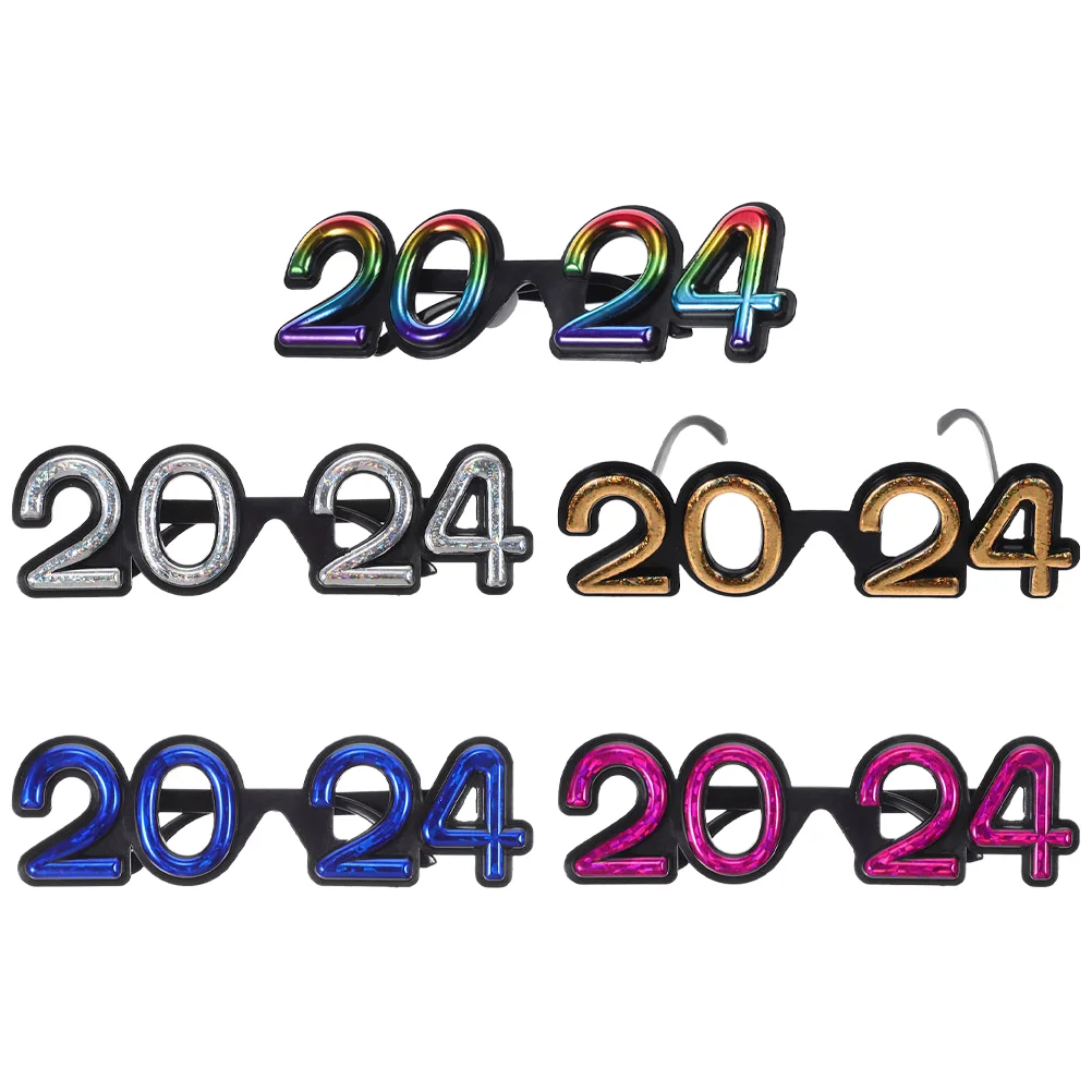 

5 Pcs Party Use Eyewear Glasses Decorative Mirror New Year Eyeglasses Decoration