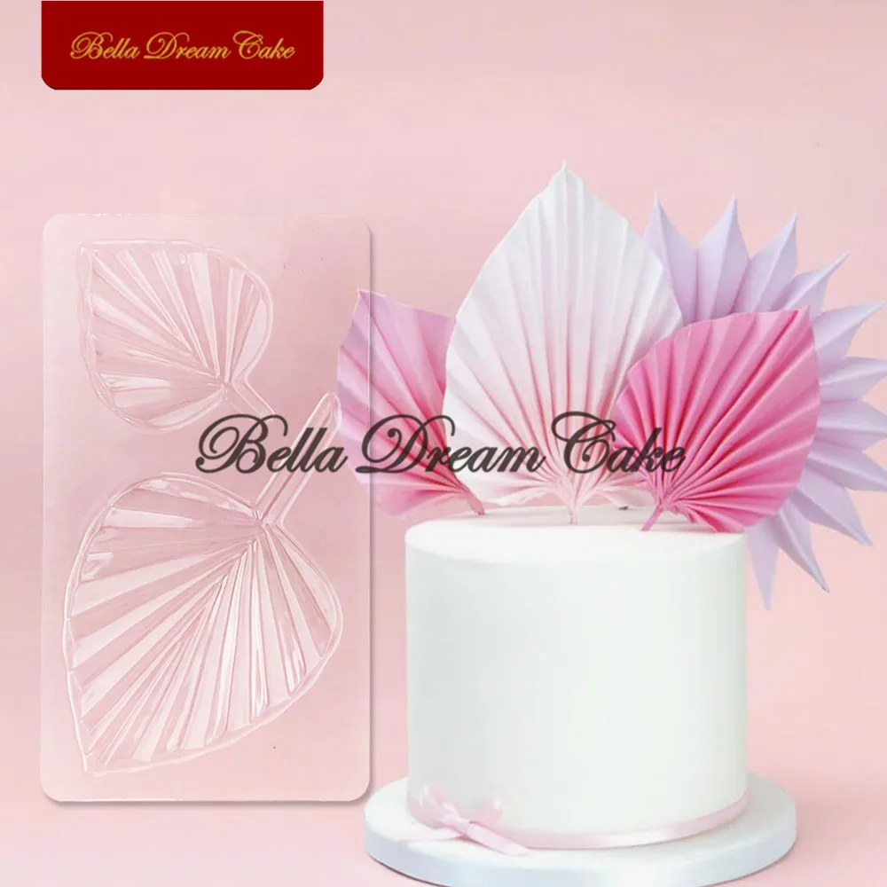 3D форма для шоколада с листьями и пальмовыми копьями мастики сделай сам