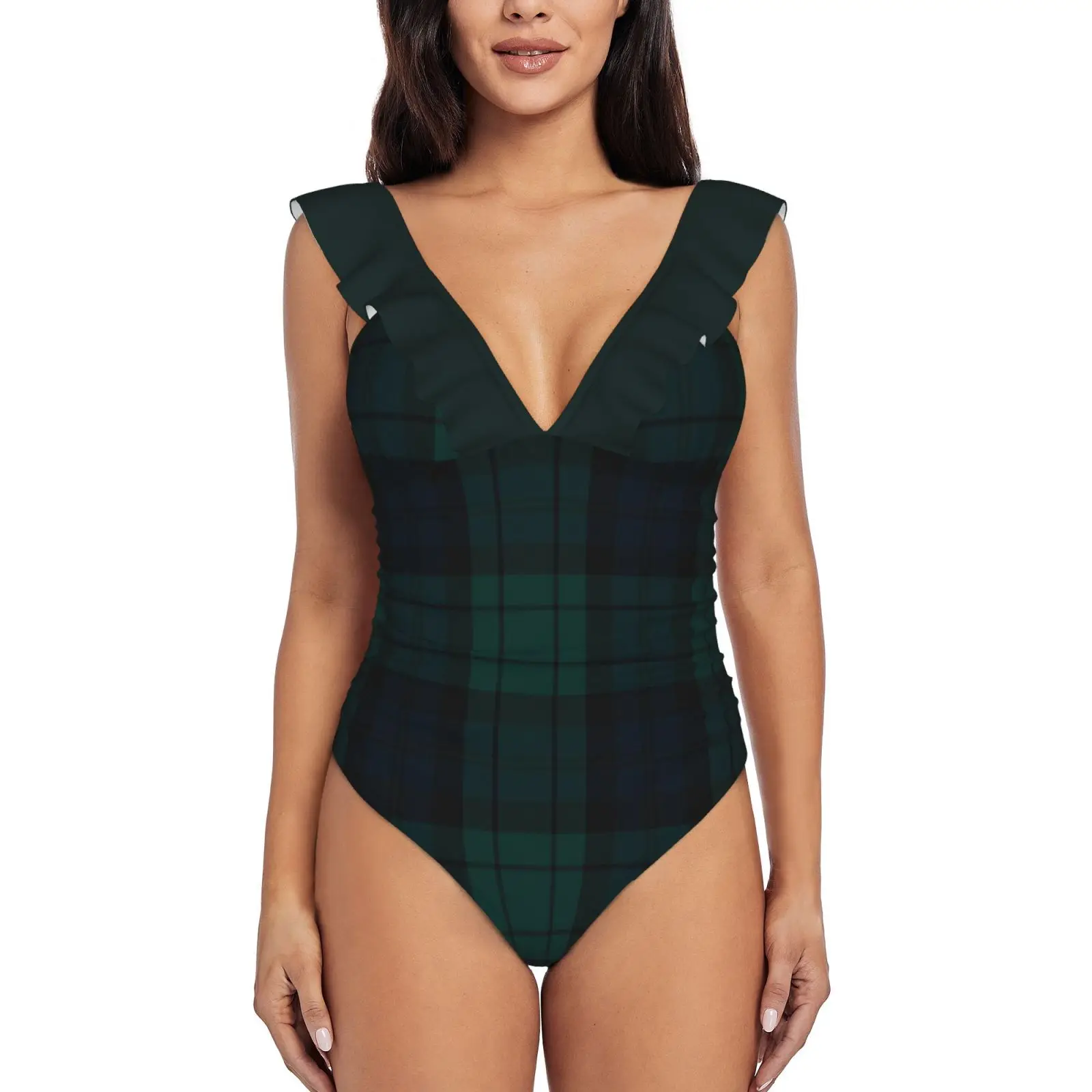 

Черные часы, купальник в клетку с оборками, женский купальник, монокини, пляжная одежда, купальные костюмы, черные часы Clan, черные часы, черны...