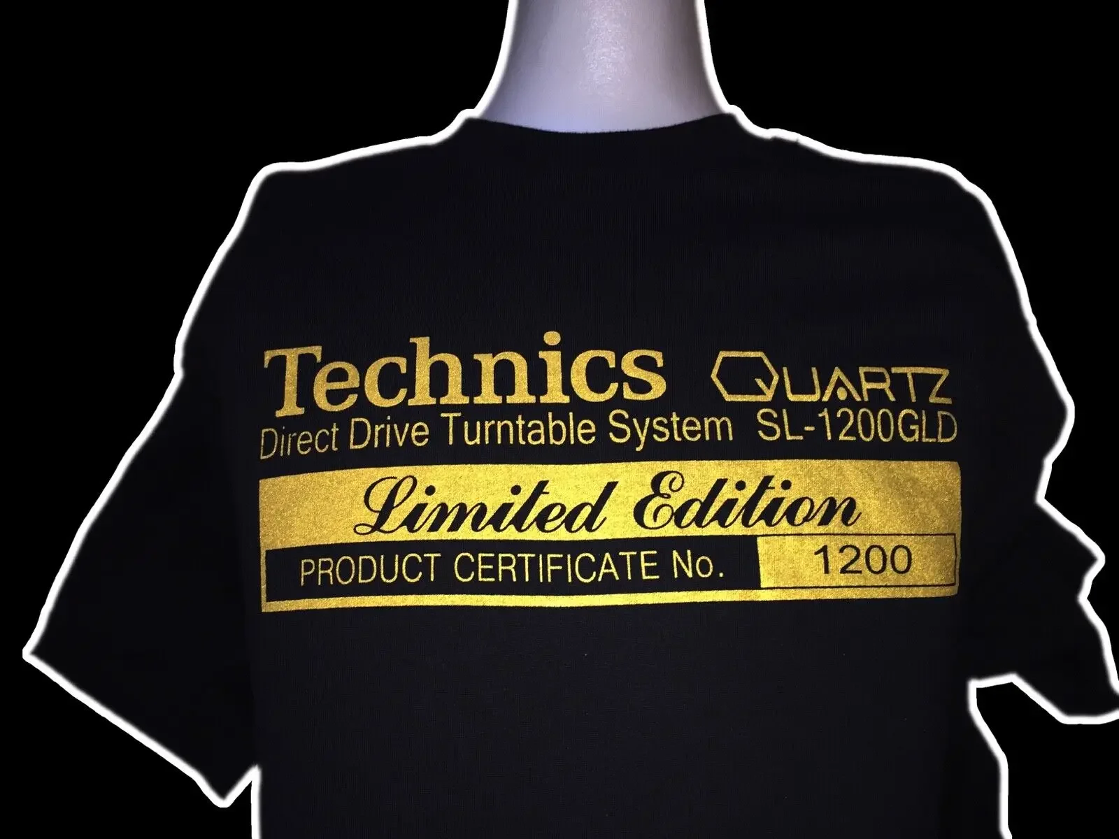 Technics Sl-1200 Gld ограниченный выпуск футболка "золото" редкий проигрыватель для