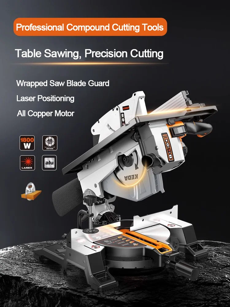 

10-inch Compound Saw Woodworking Miter Saw Table Saw Dual-purpose All-in-one Machine 45-degree Multi-function Cutting Machine