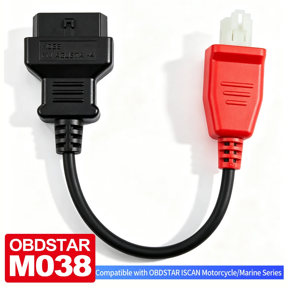 Фото Кабель OBDSTAR M038 для диагностики мотоциклов/судов серии ISCAN, 4-контактный разъем, 16-контактный адаптер, инструмент для диагностики неисправностей №3