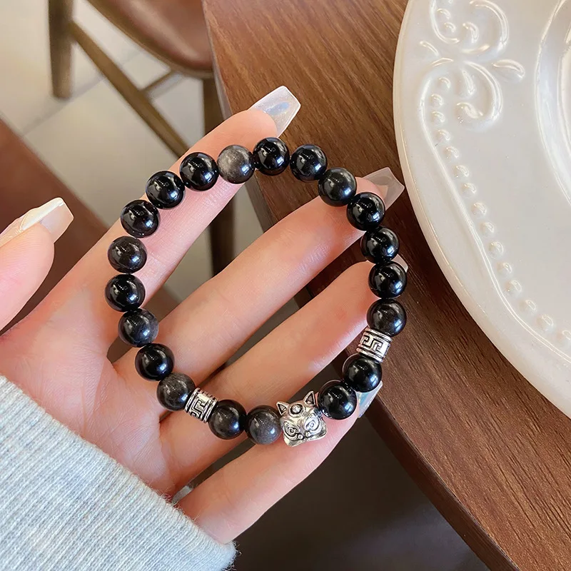Этнический модный обсидиановый художественный ретро браслет Xingshi Pi Xiu день