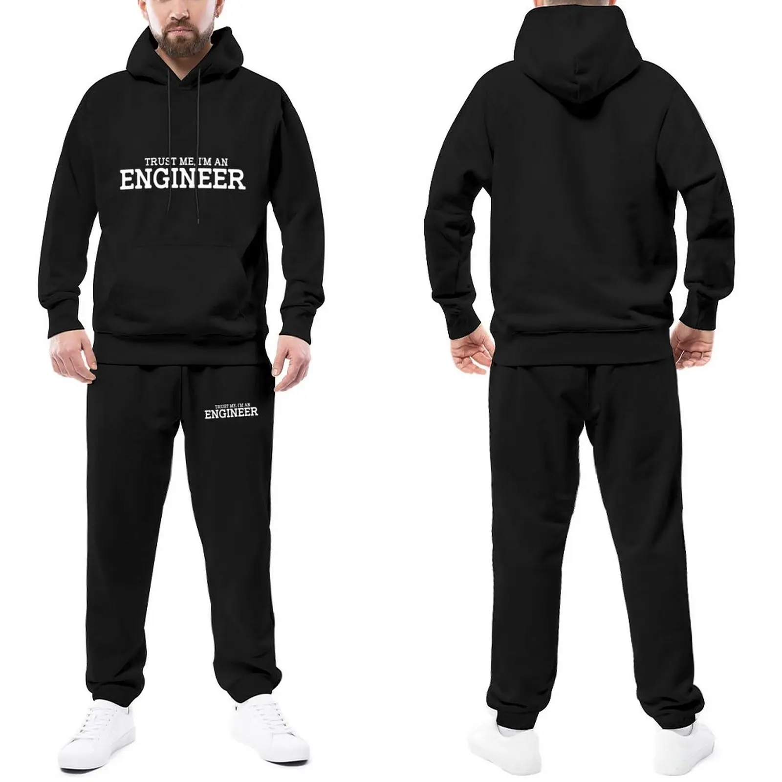 

I Am An Engineer Trapstar Tracksuits Engineer Quotes Hoody Sweatpant Set Two Piece Casual Hoodie Set Winter Vintage Jogger Sets
