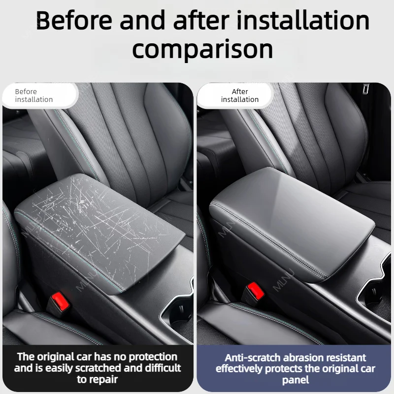 Фото Накладка на подлокотник для BYD Song Pro/Sealion 5 DM-i, аксессуары, 2026, кожаная, устойчивая к царапинам и износу, комфортная, с эффектом антиусталости №5